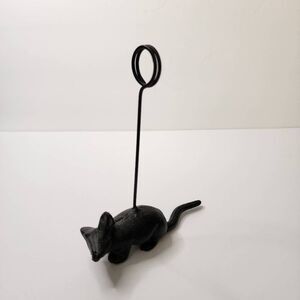 Cast Iron Rat Photo Holder New Without Tags
